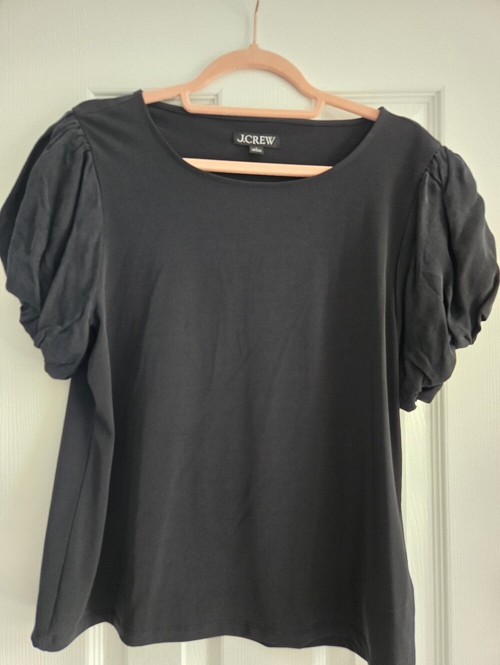 J.Crew Black Puff Sleeve Women's Top